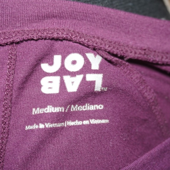 Joy Lab Womens Purple Crop Short Sleeve Tie Back Athletic Shirt Size Medium - Picture 7 of 7